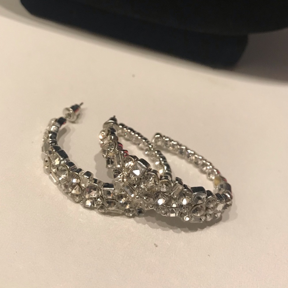 Crystal hoop earrings